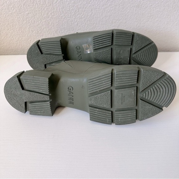 GANNI Recycled Rubber City Mule in Kalamata Green Sz. EU 43 / US 13 - Picture 10 of 13